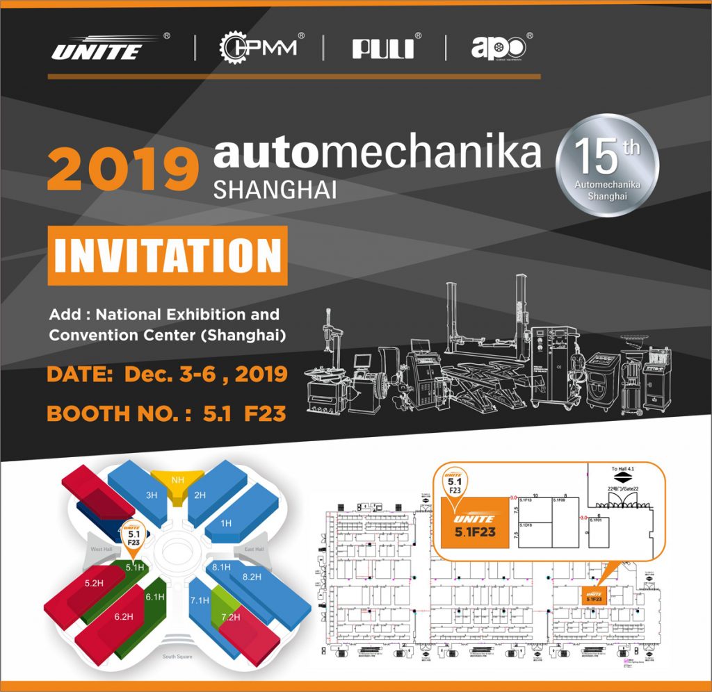 Unite Invitation for Automechanika Shanghai 2019